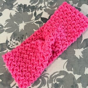 Bright Pink Handmade Crochet Headband / Ear Warmer